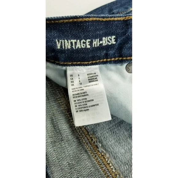 American Eagle Outfitters Size 8 Regular Womens Button Fly Vintage Hi Rise Jeans - Picture 6 of 12